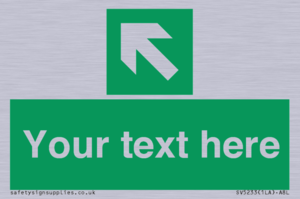 Custom Arrow Top Left Sign